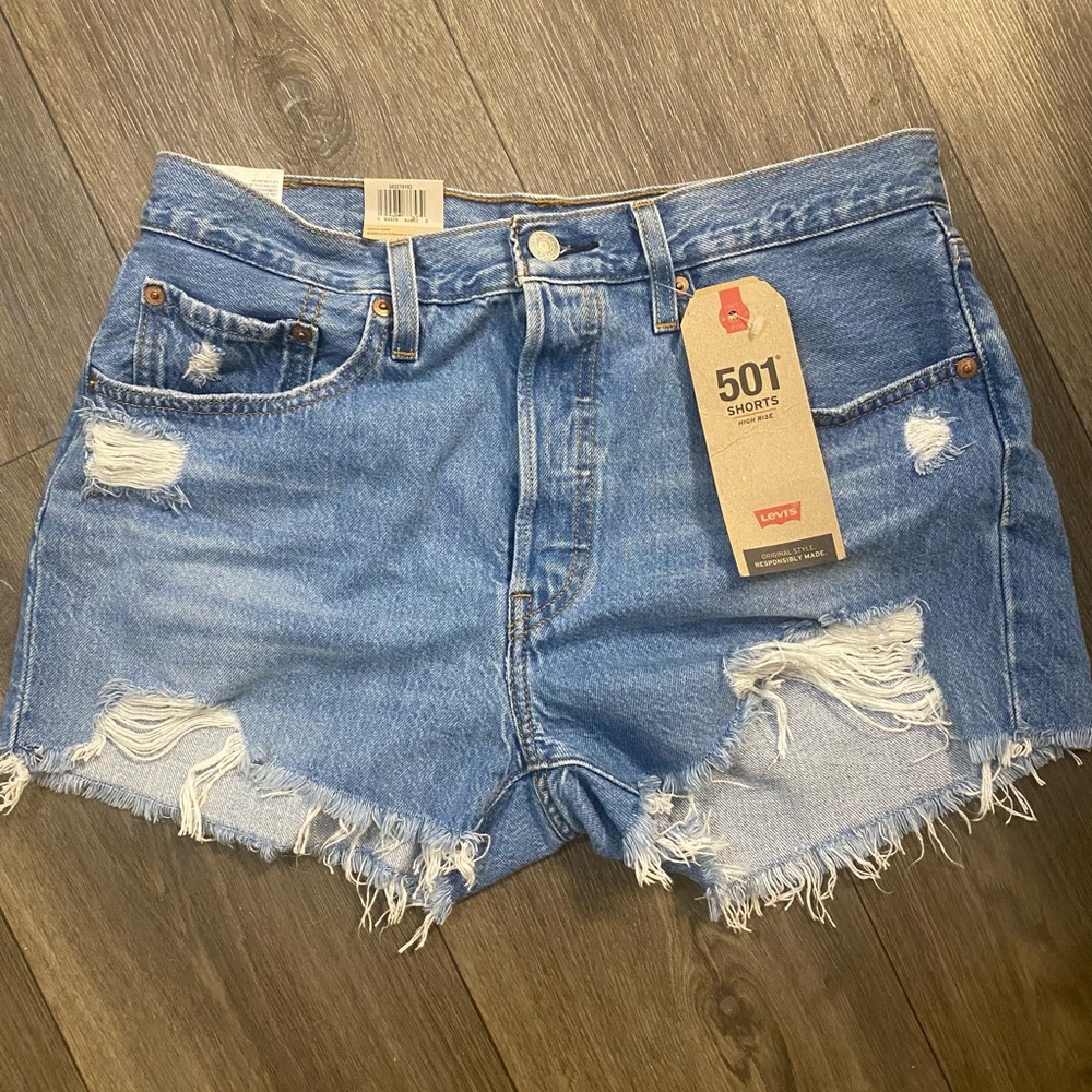 Levi 501 high rise shorts
